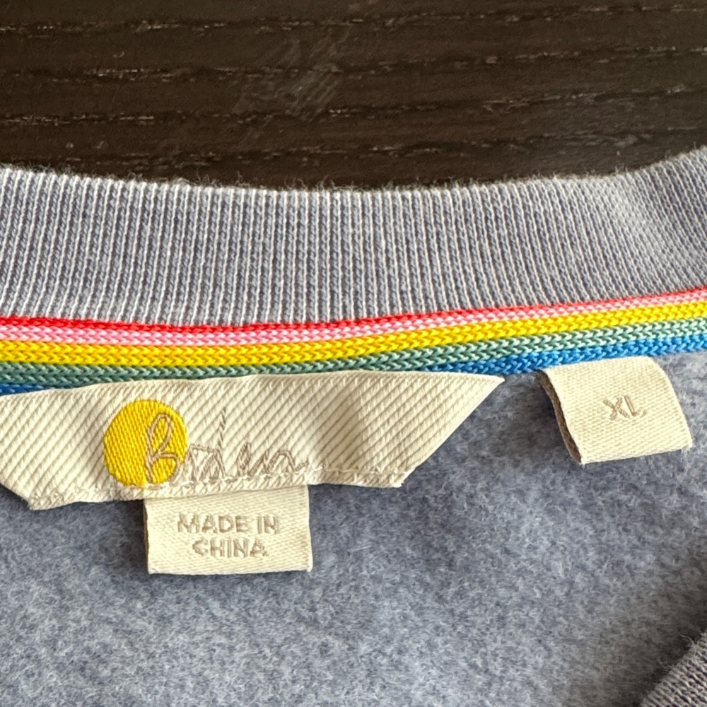 Boden Lavender Sweatshirt with Multicolor Floral Details - Picture 4 of 4